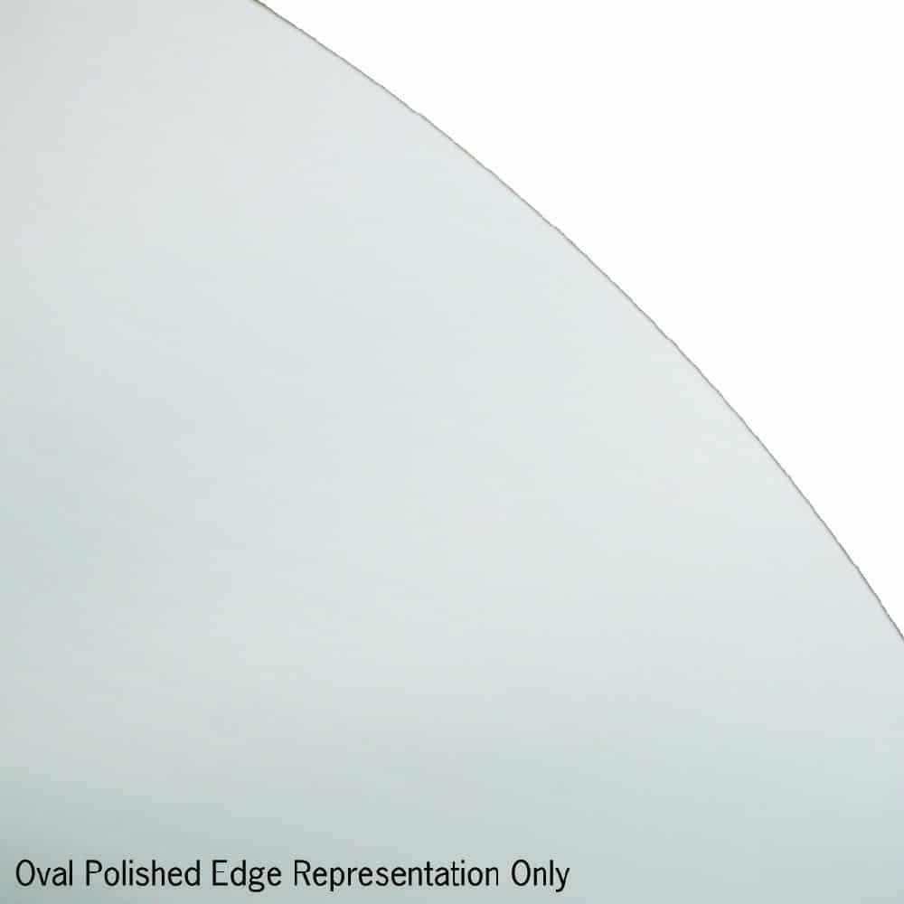 CO9075GTD Oval Polished Edge Mirror with Demister