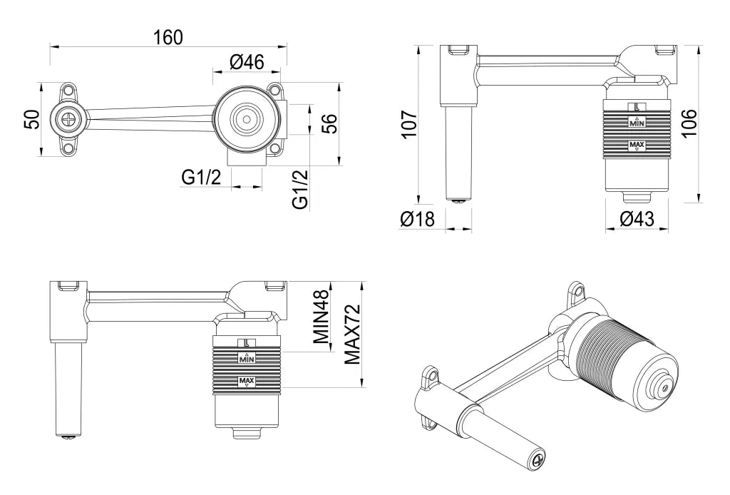 Lantra Wall-Spout Combo – BODY ONLY - ‎n/a