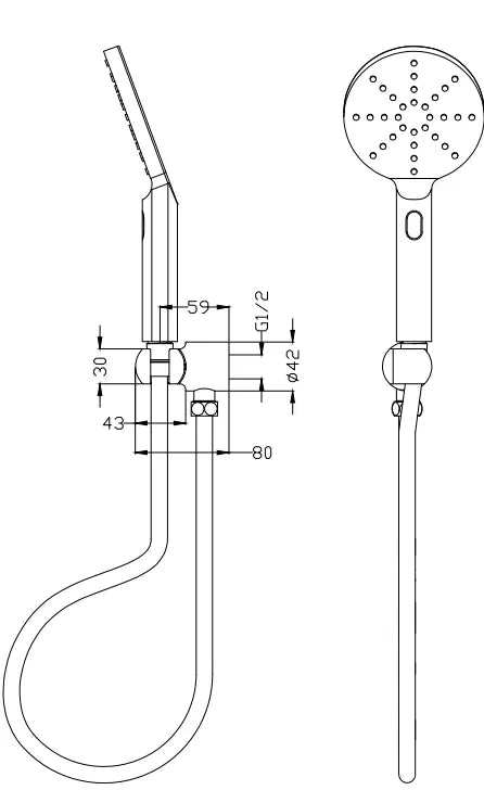 Mica Wide Hand Shower