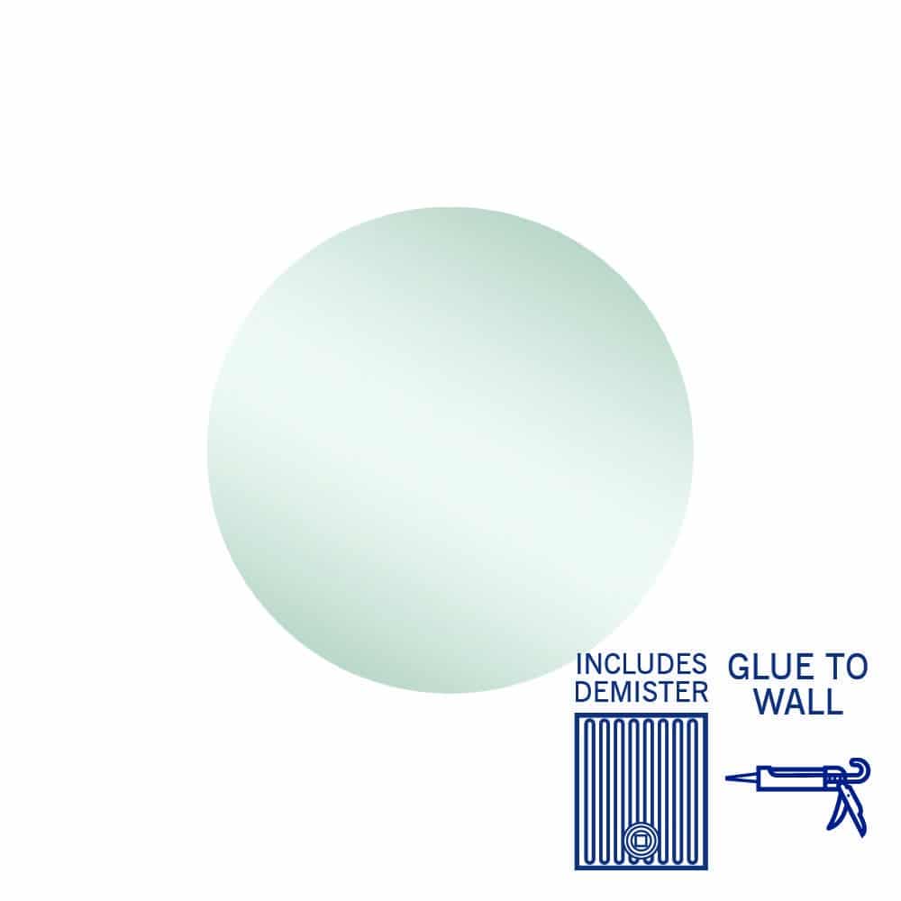 RR5050GTD Round Polished Edge Mirror with Demister