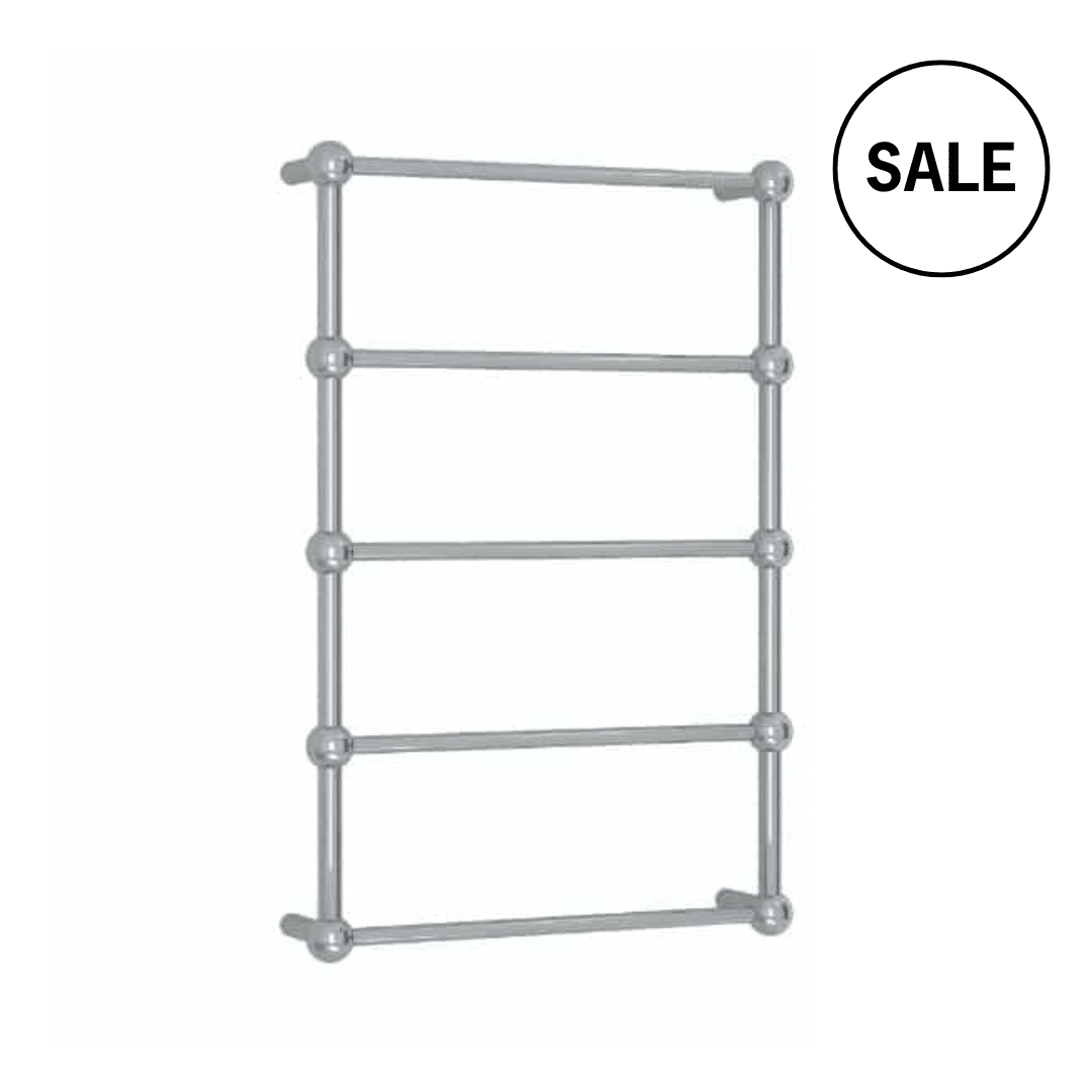 SB34M Straight Round Heritage Ladder Polished Heated Towel Rail