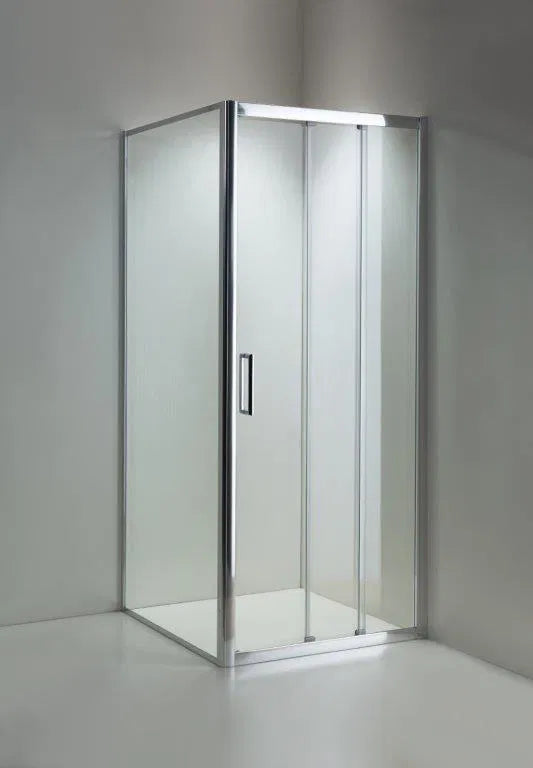 Triple Panel - 2 Sliding & 1 Fixed - Front & Return - Layla