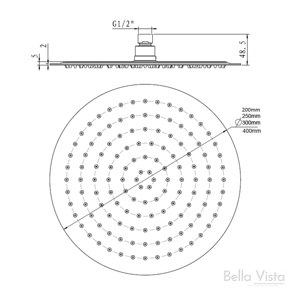 Mica Shower Head 250mm