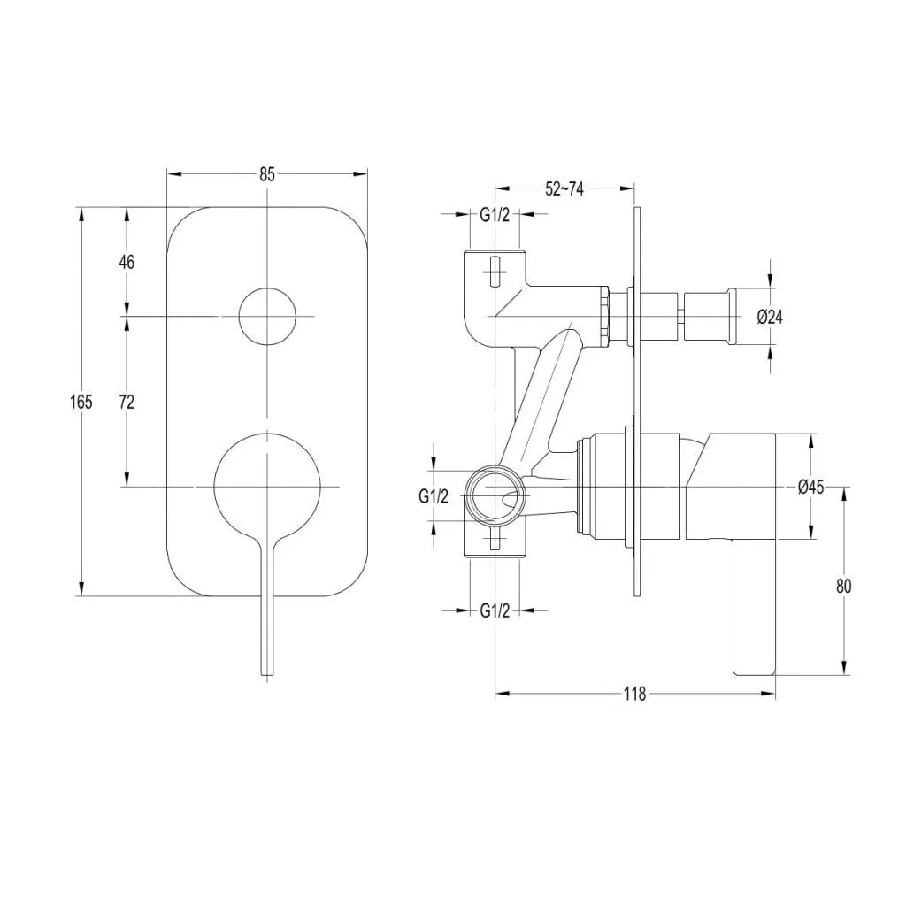 Vivo Shower Mixer Diverter