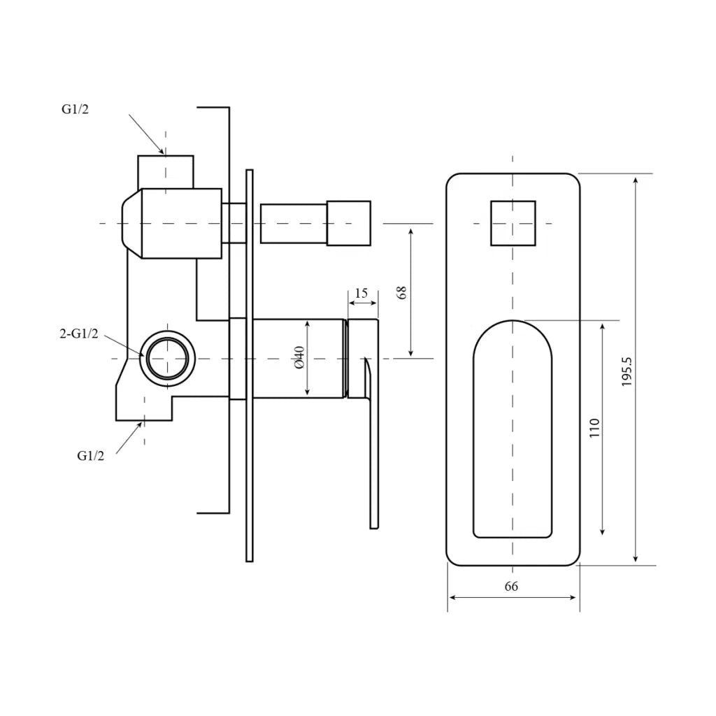 Cresta Shower Mixer Diverter