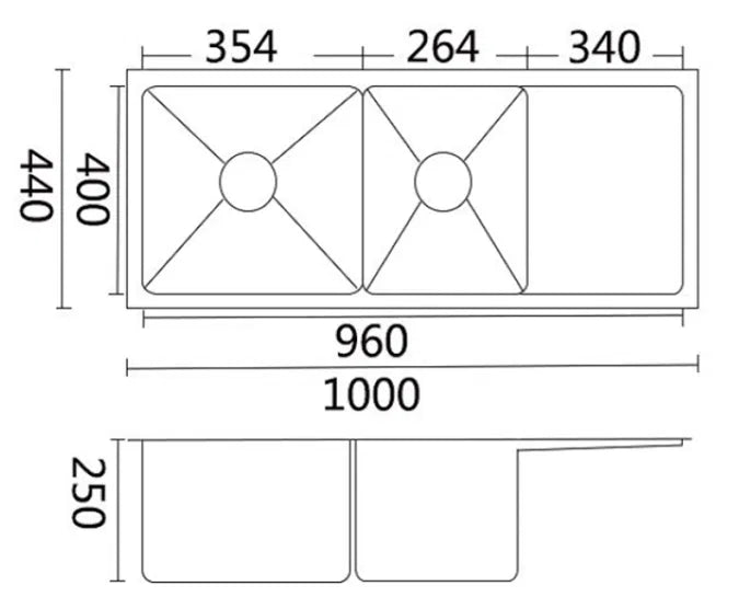 Luminare Sink 1000 x 440mm