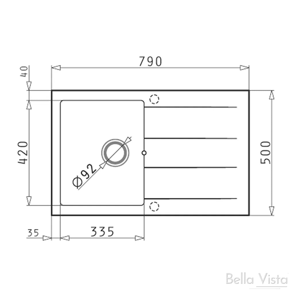 Pradus Sink 790 x 500mm