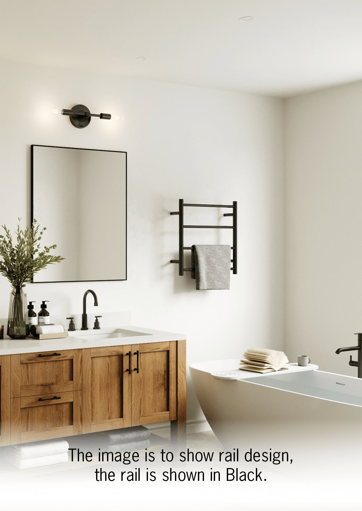 SR2512 12Volt Round Polished Ladder Heated Towel Rail