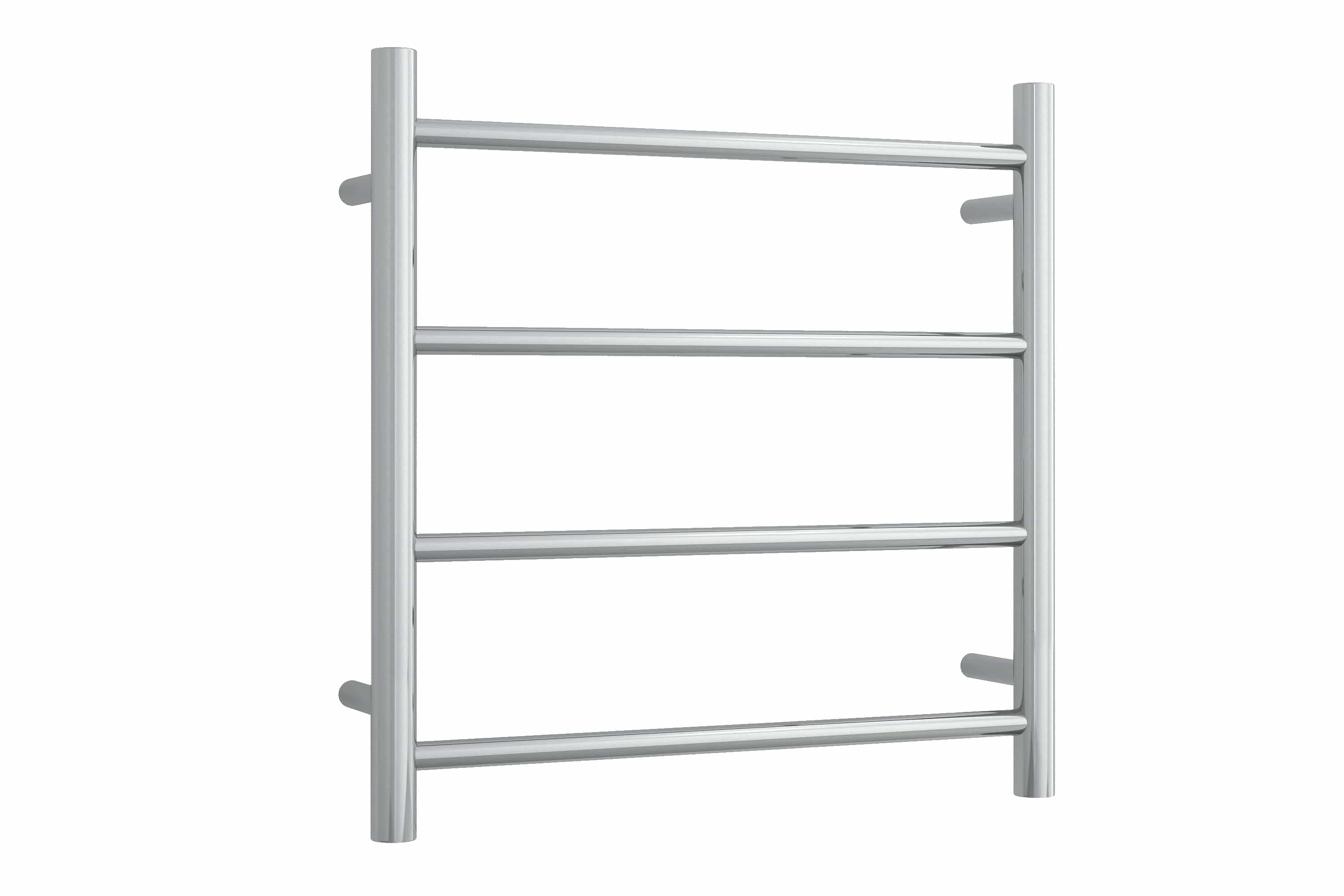 SR25M Straight Round Polished Ladder Heated Towel Rail