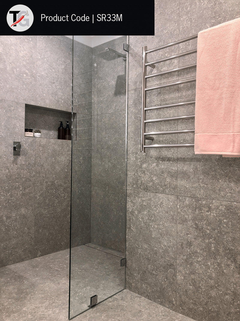 SR33M Straight Round Polished Ladder Heated Towel Rail