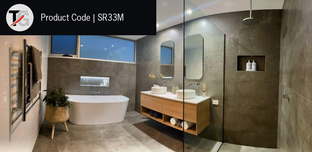 SR33M Straight Round Polished Ladder Heated Towel Rail