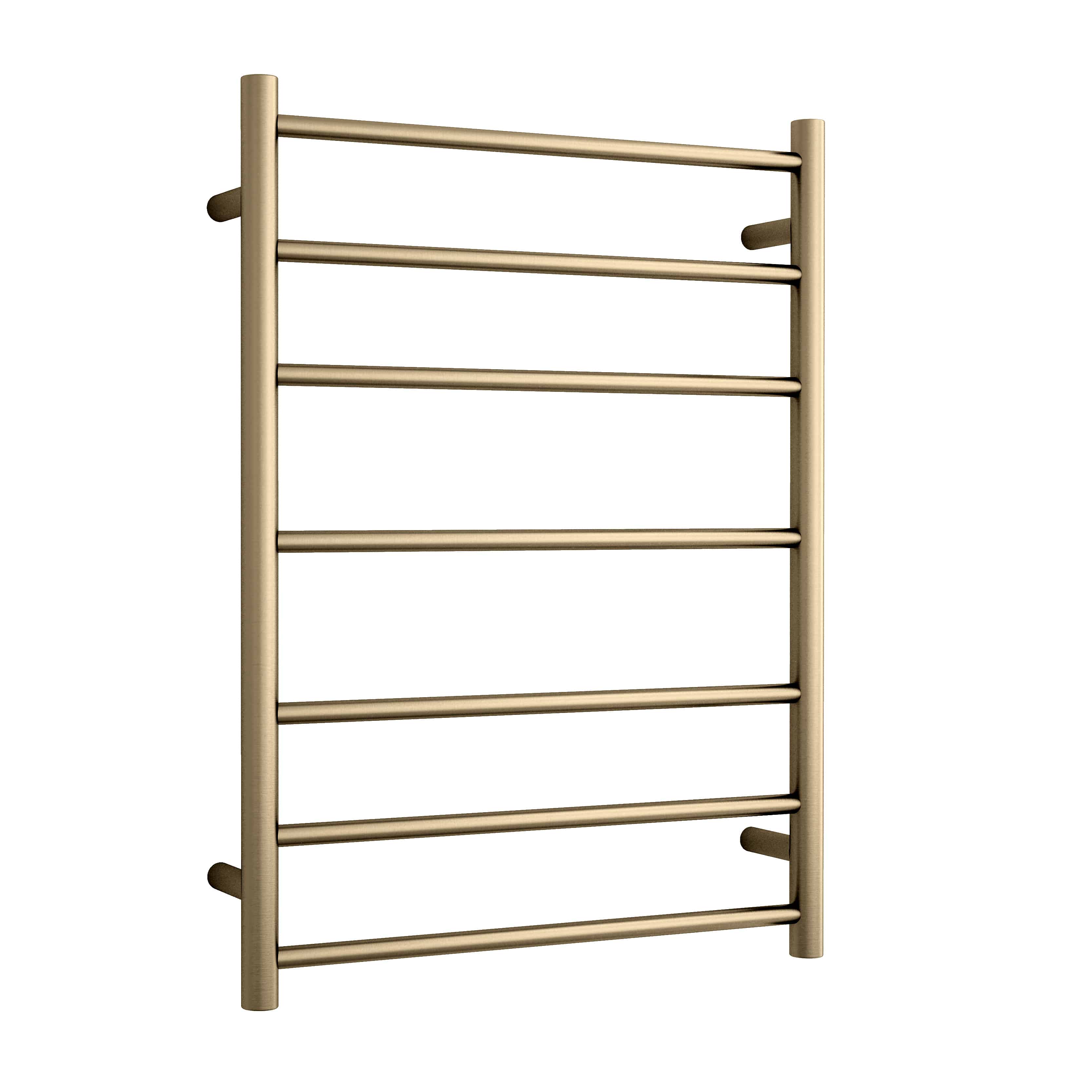 SR44MBB Brushed Brass Round Ladder Heated Towel Rail