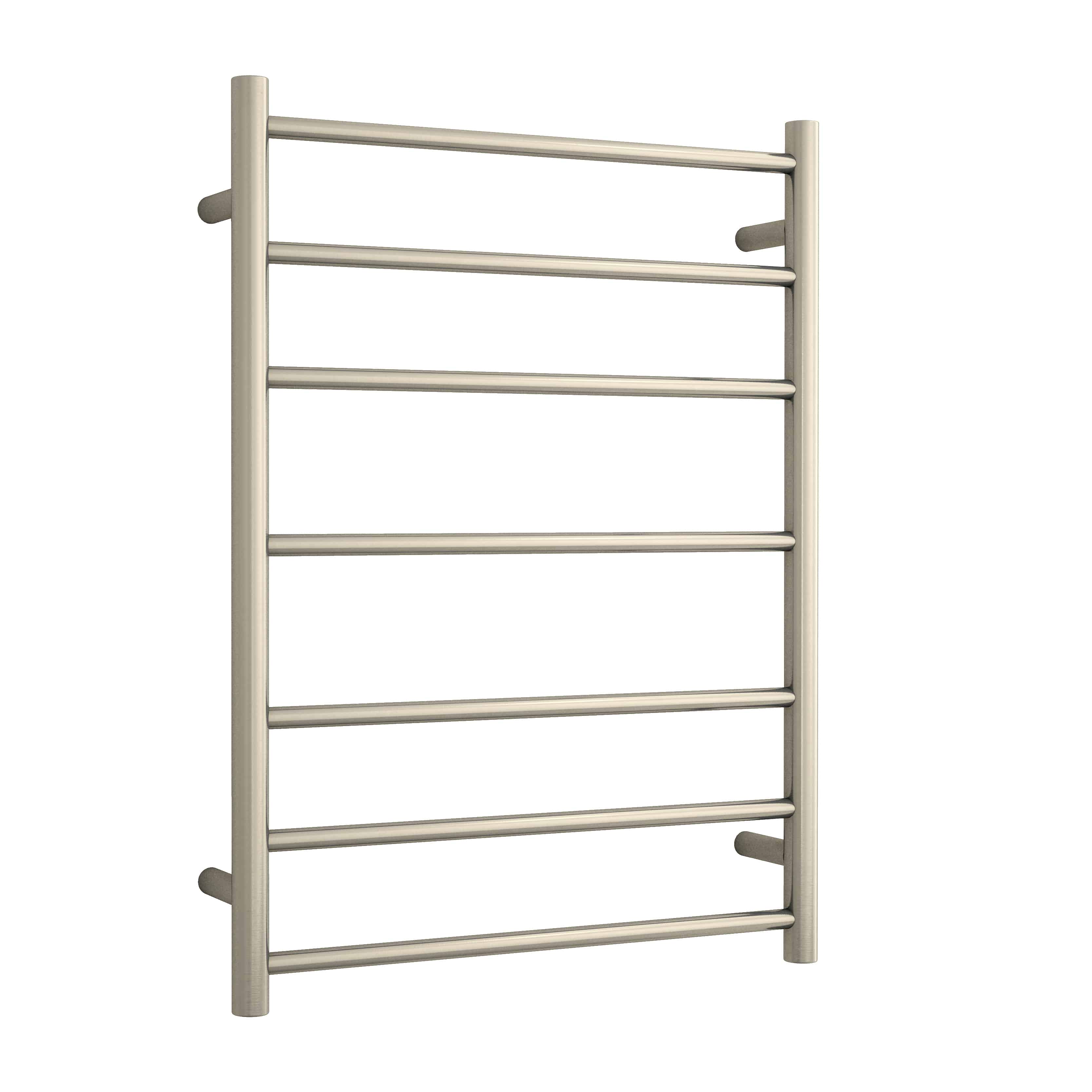 SR44MBN Brushed Nickel Round Ladder Heated Towel Rail