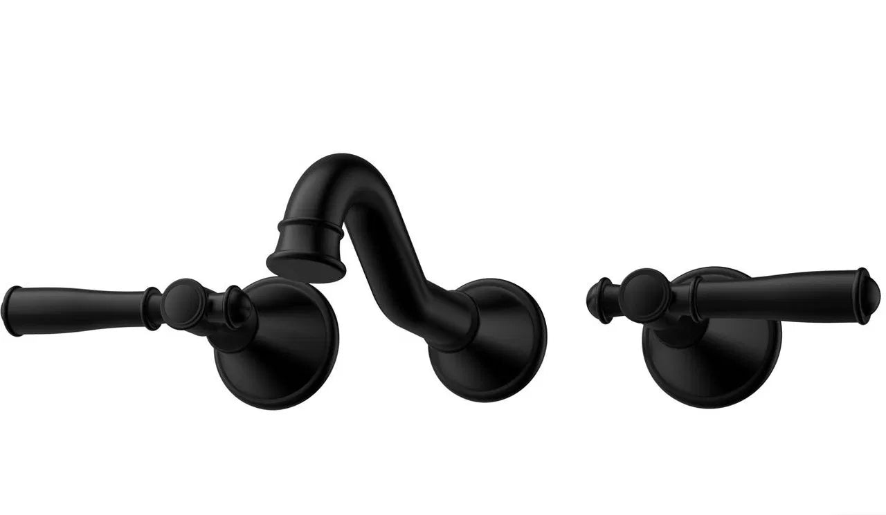 Clasico Wall Basin/Bath Set - Standard Handle - Black