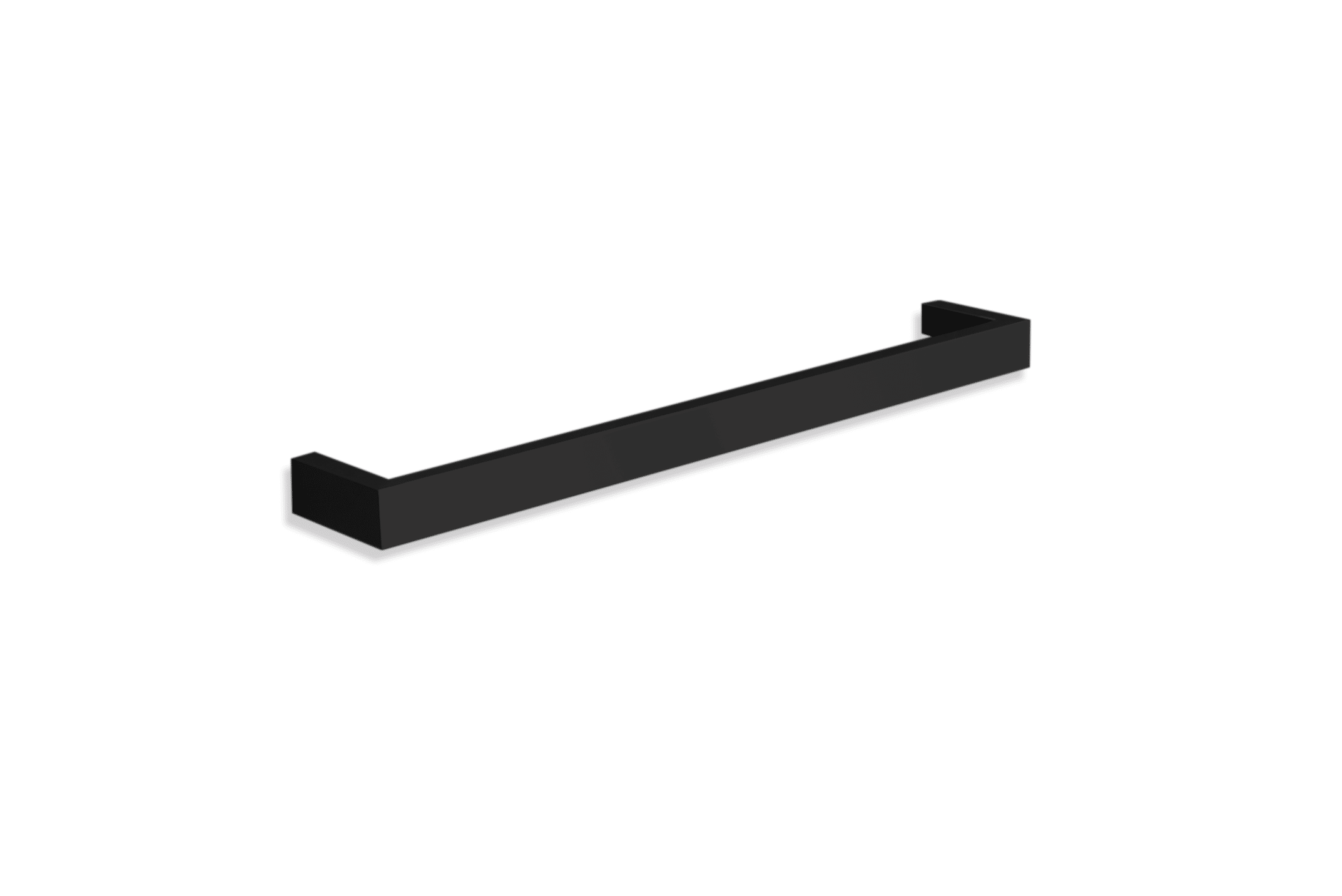 USS6B Matt Black Square Non-Heated Single Towel Rail