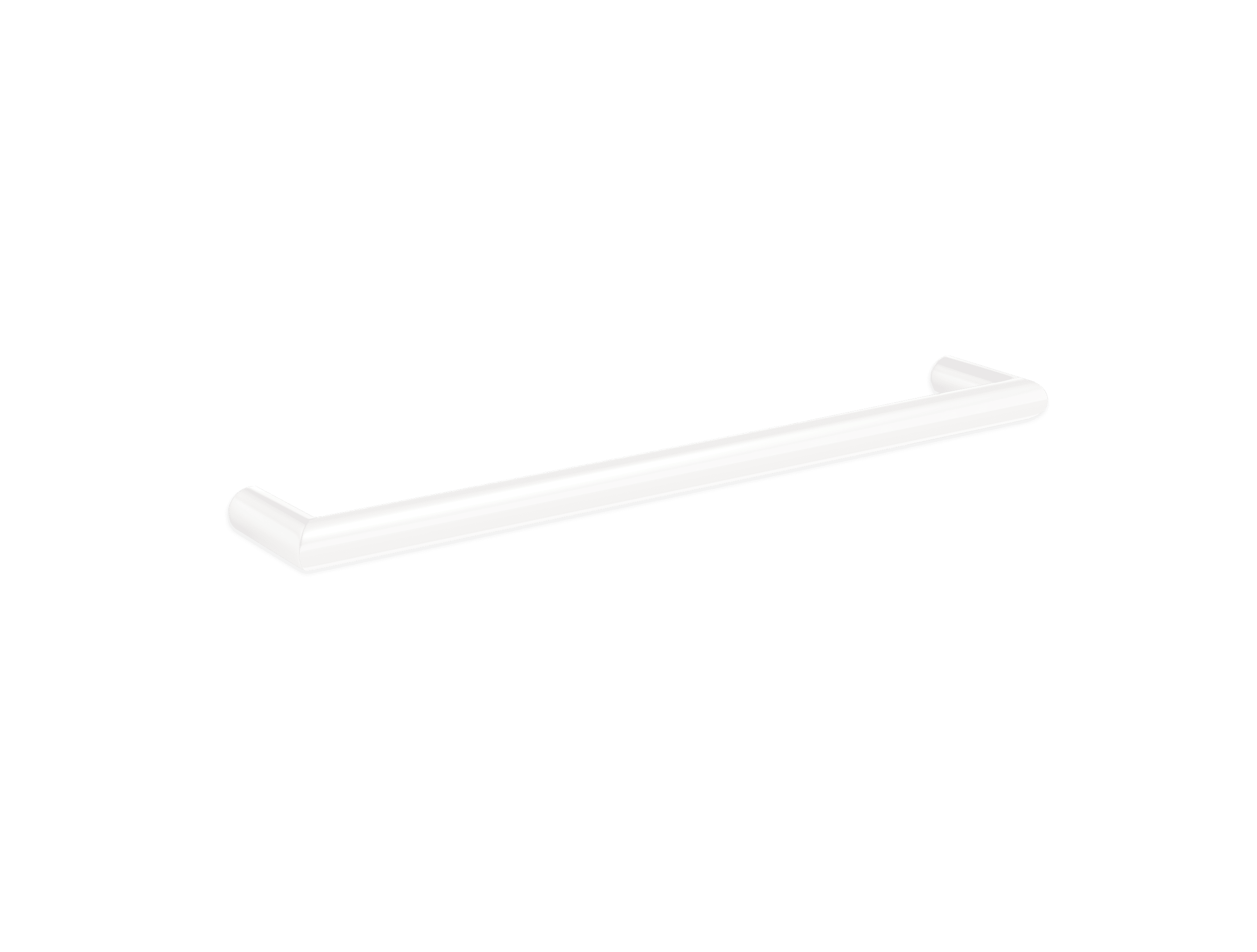 DSR6W Satin White Round Single Bar Heated Towel Rail