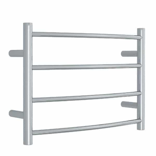 CR40M Curved Round Polished Ladder Heated Towel Rail