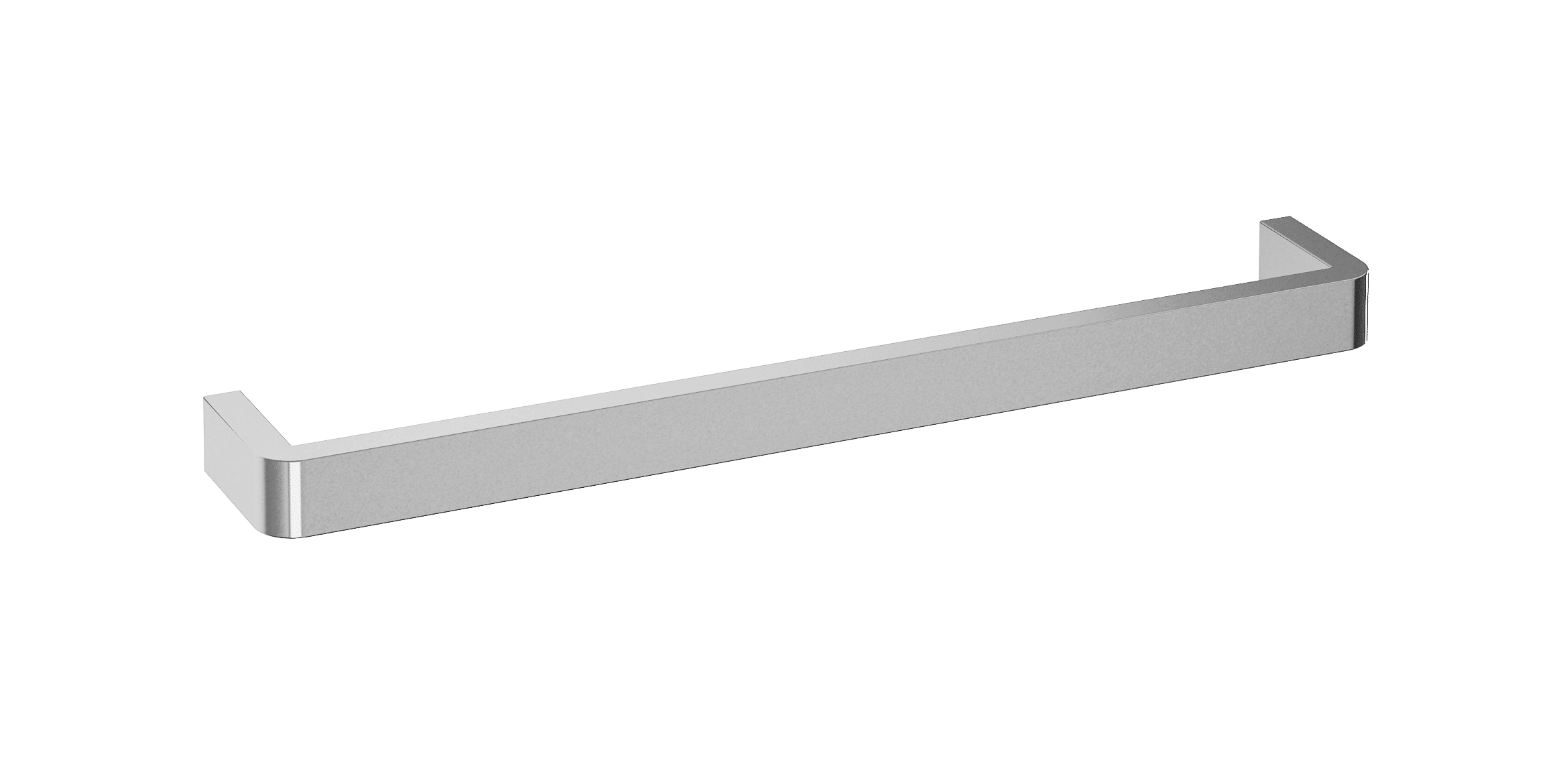 DSC6 Square Single Bar Polished Heated Rail with Curved Corners