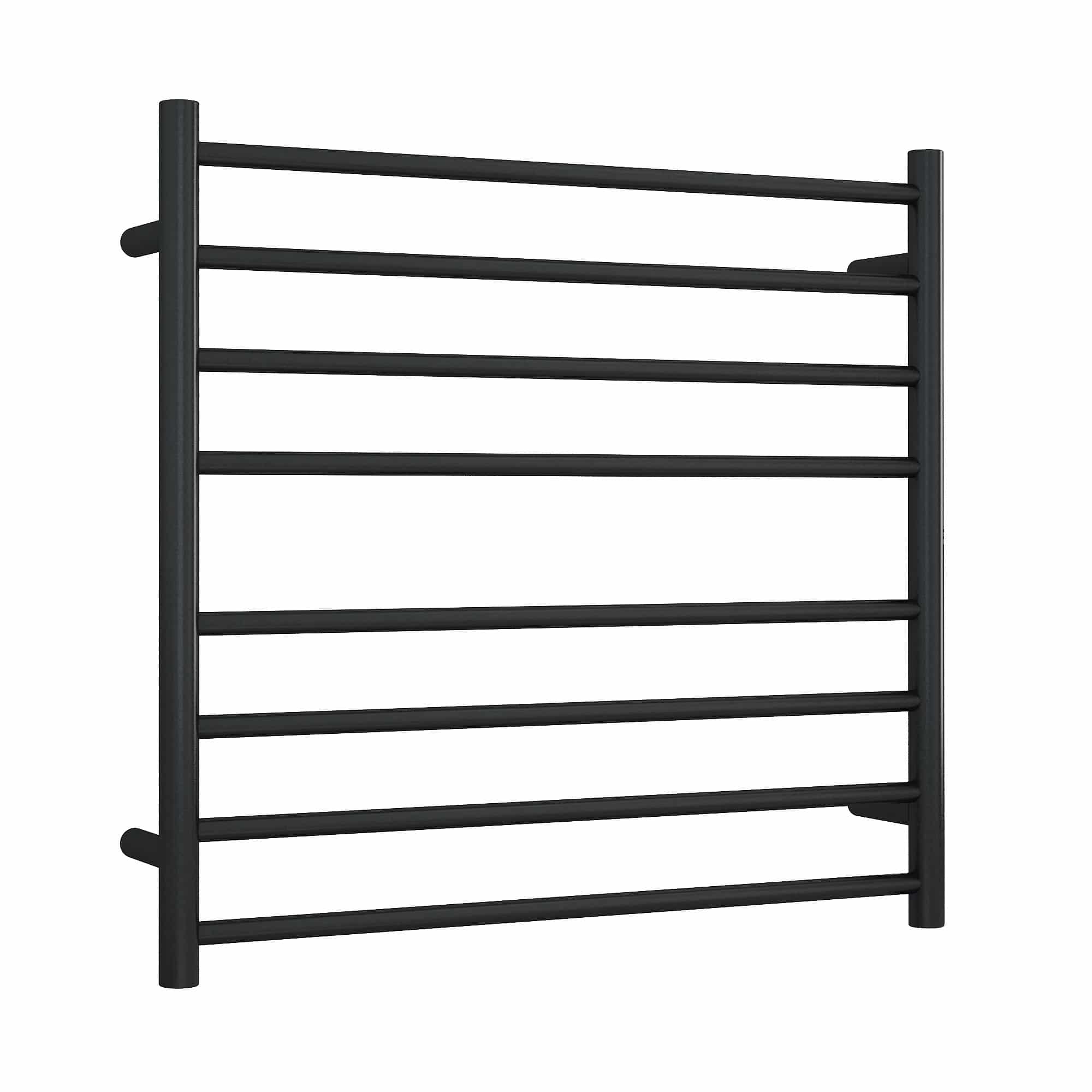 SR33MB Matt Black Round Ladder Heated Towel Rail
