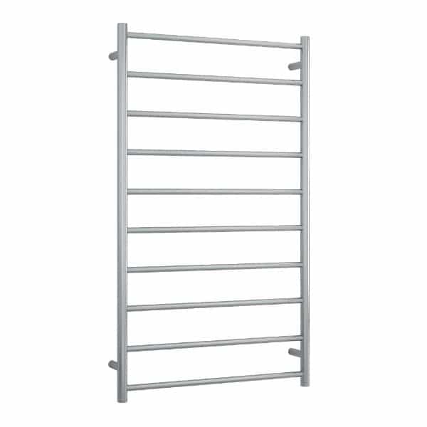 SRB69M Brushed Straight Round Ladder Heated Towel Rail