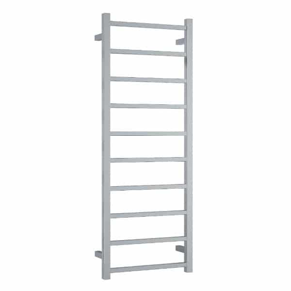 SS19M Straight Square Polished Ladder Heated Towel Rail