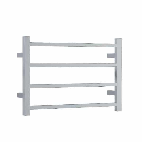 SS40M Straight Square Polished Ladder Heated Towel Rail