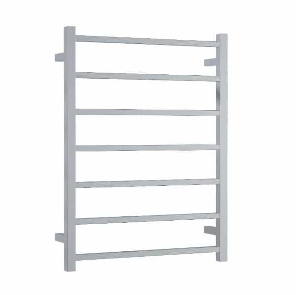 SS4412 12Volt Straight Square Polished Ladder Heated Towel Rail