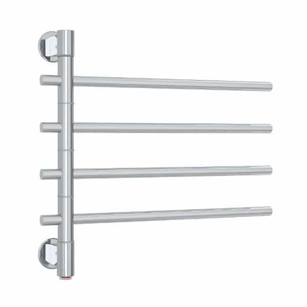 SV24 Straight Round Swivel Polished Heated Towel Rail