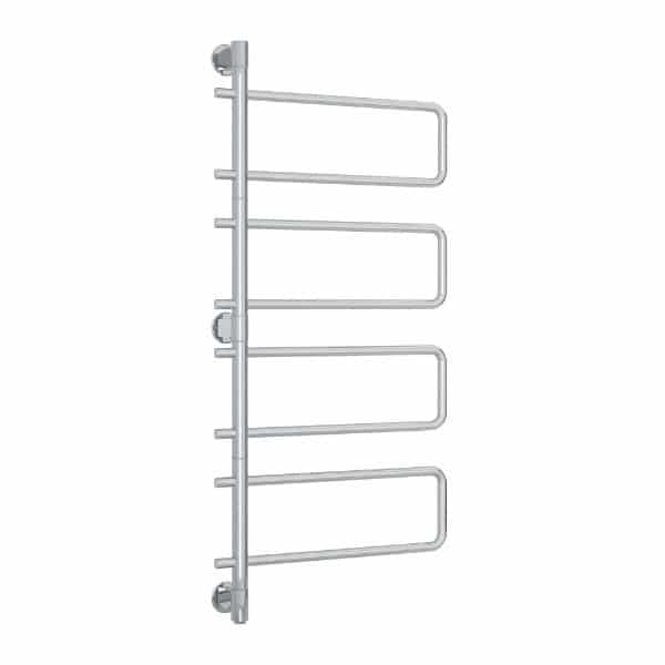 SV68 Straight Round Swivel Polished Heated Towel Rail