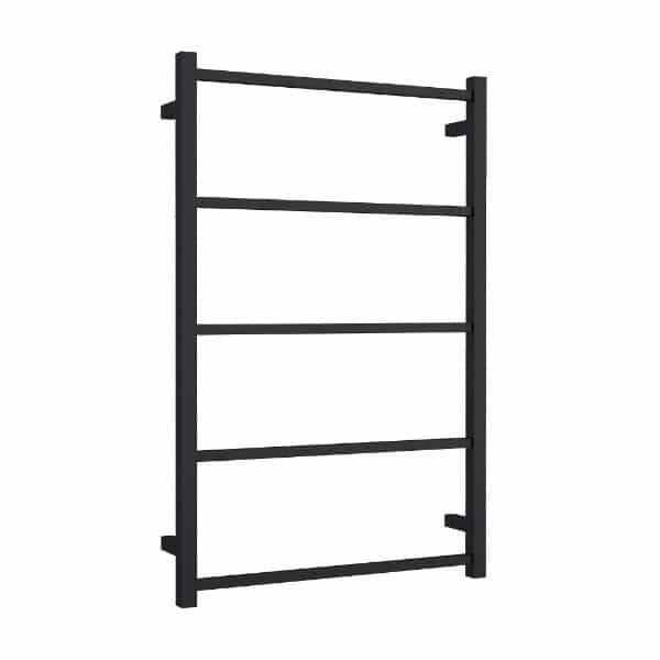 USS56B Matt Black Square Non-Heated Ladder Towel Rail