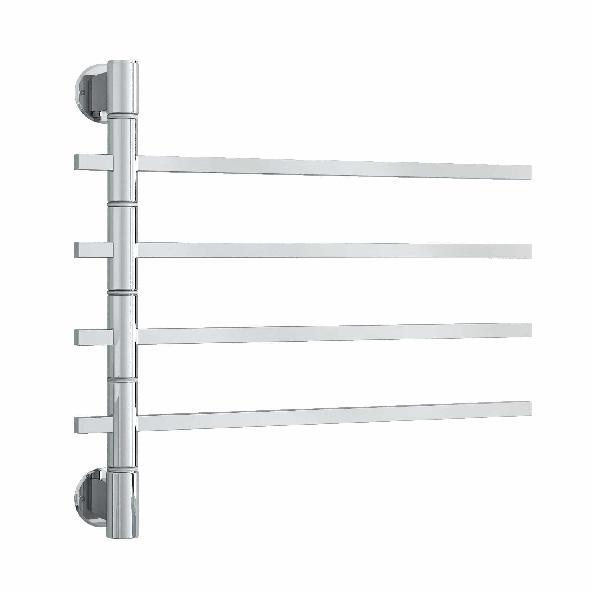 USV35 Straight Square Swivel Polished Non-Heated Towel Rail