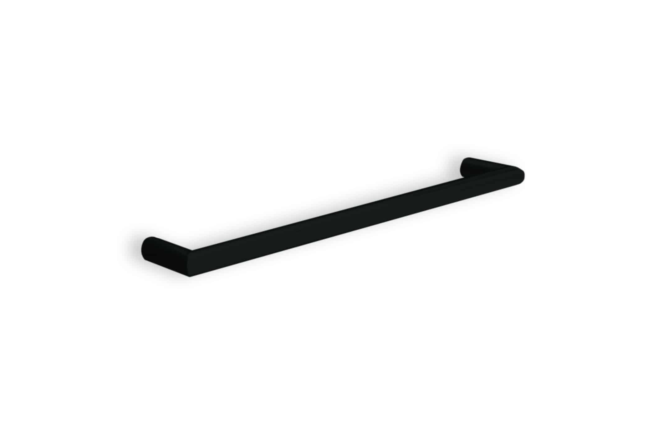 USR6B Matt Black Round Non-Heated Single Bar Towel Rail