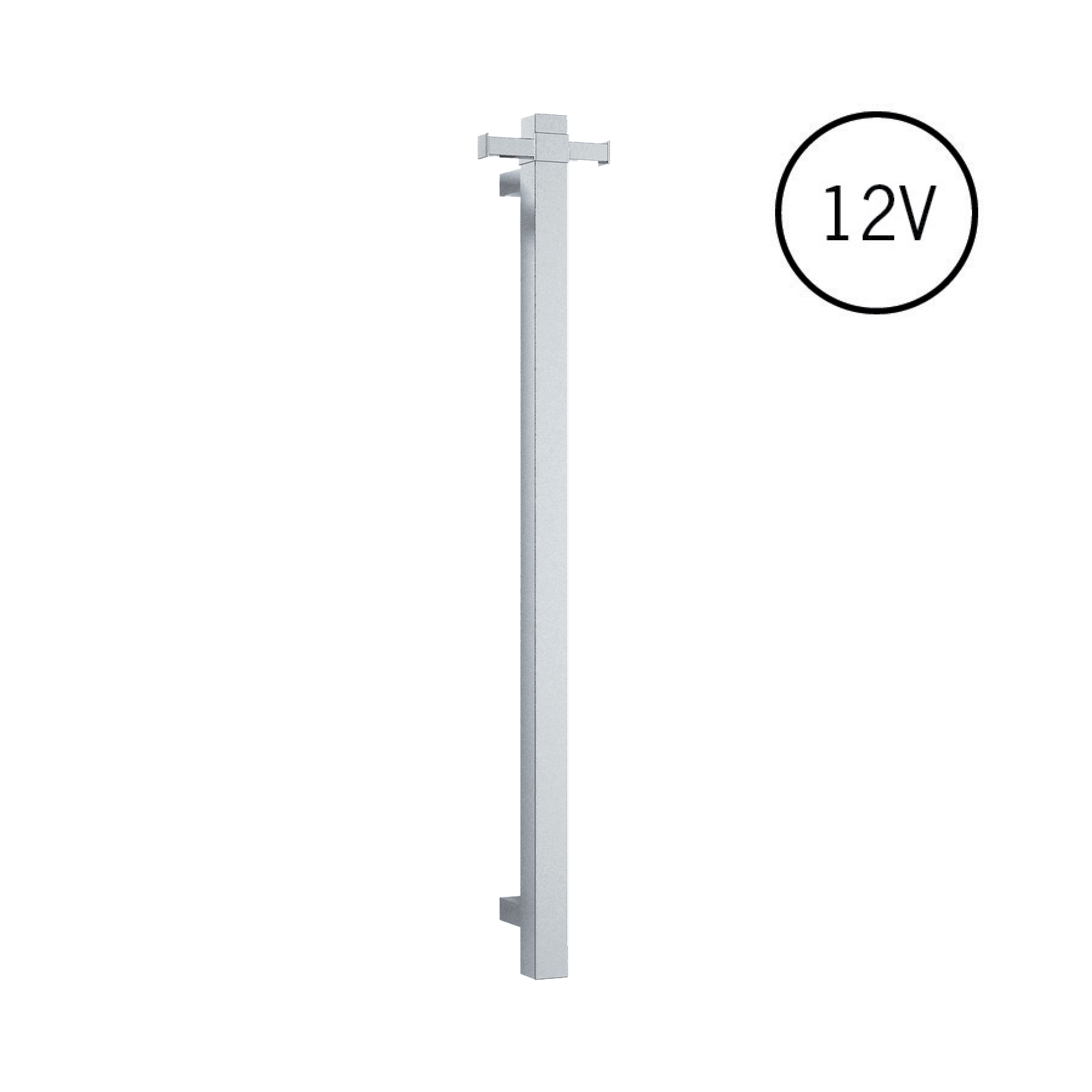 VSH900HMW Matt White Round 240Volt Vertical Single Heated Rail