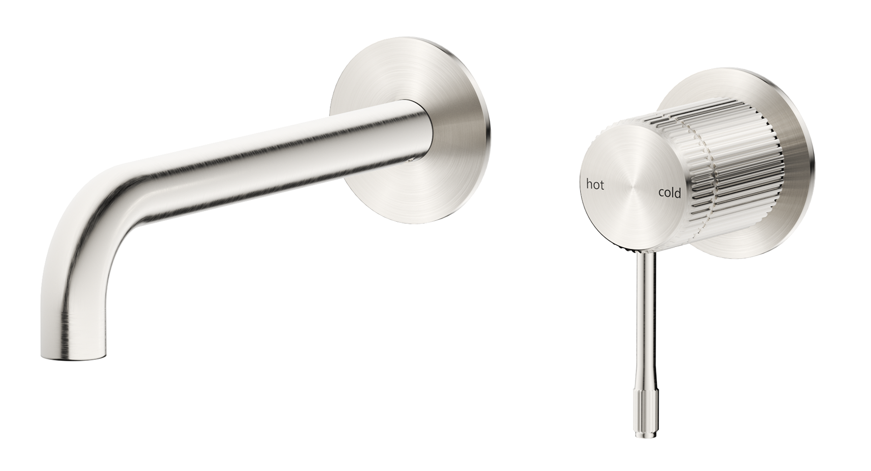 Mica Fluted Wall-Spout Combo