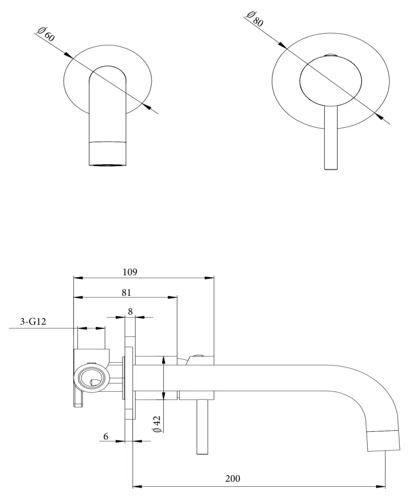 LVB Mica Wall-Spout Combo – Curved Spout – 2P