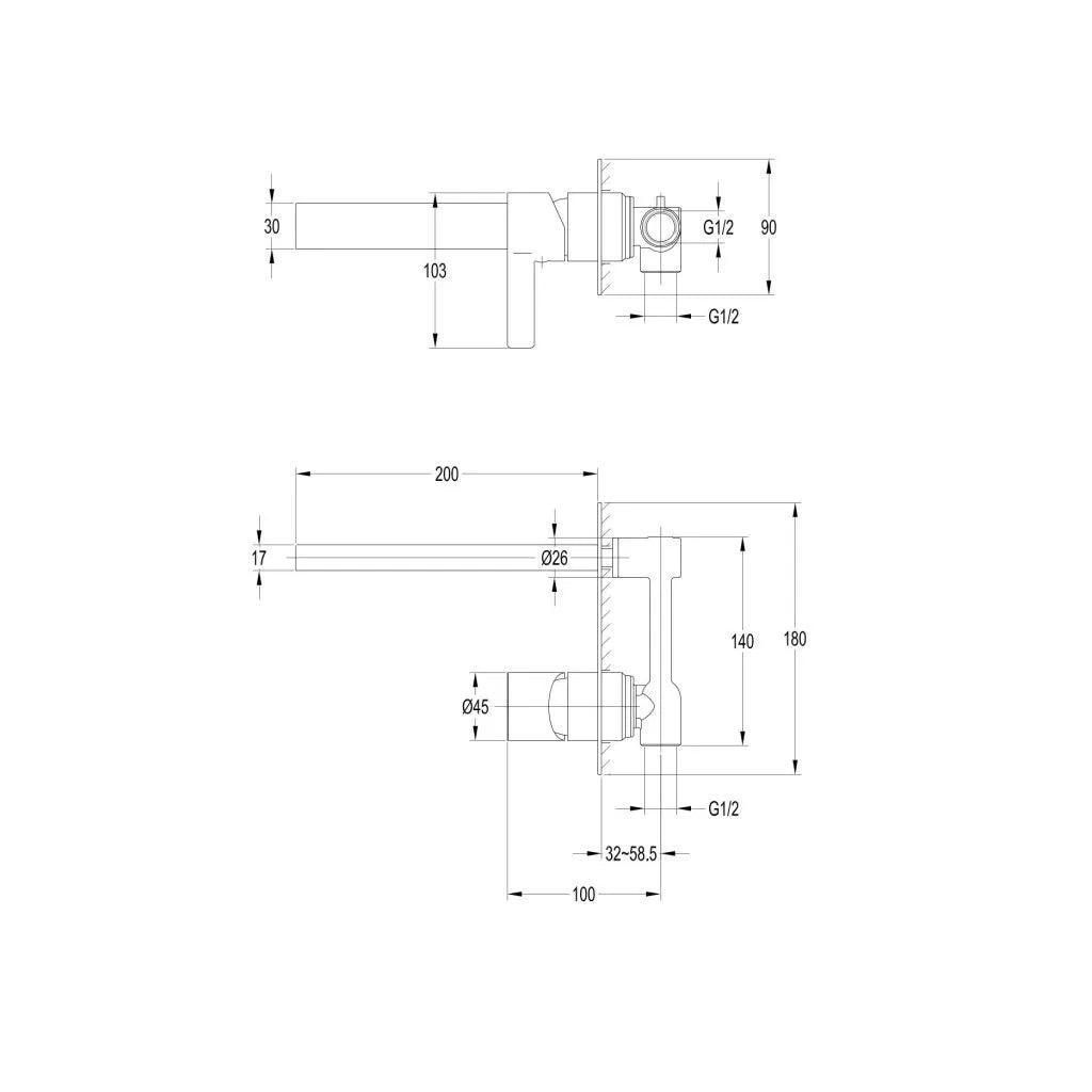 Vivo Wall-Spout Combo