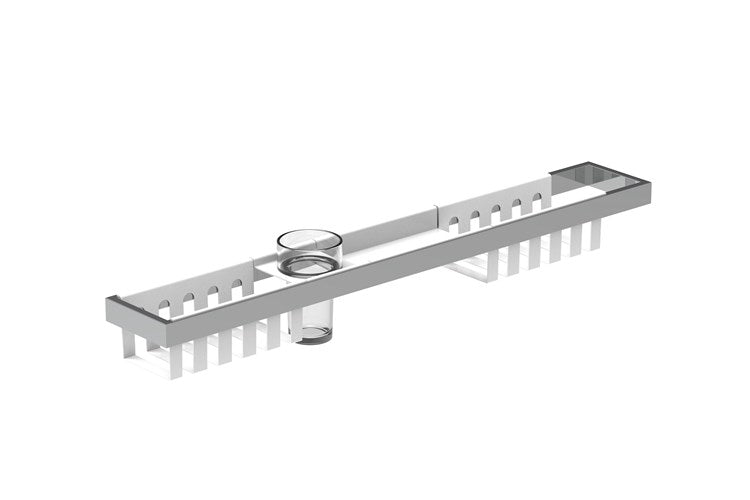 Empire Shower Shelf 800mm Gloss White & Chrome