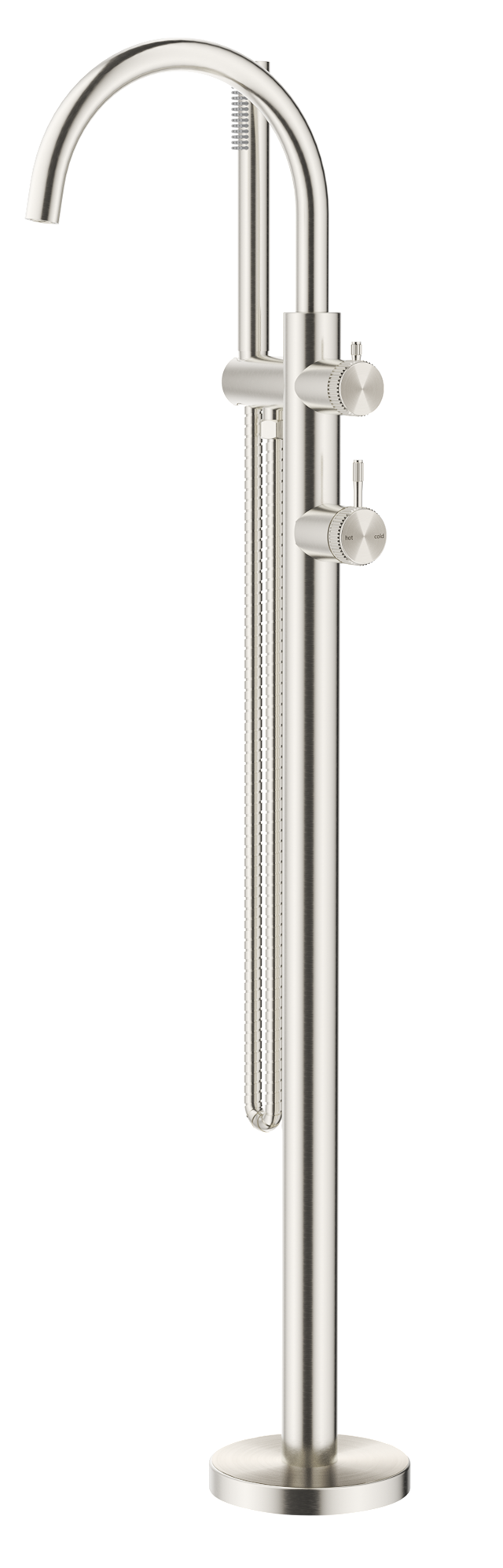 Mica Fluted Freestanding Bath Mixer with Hand Shower