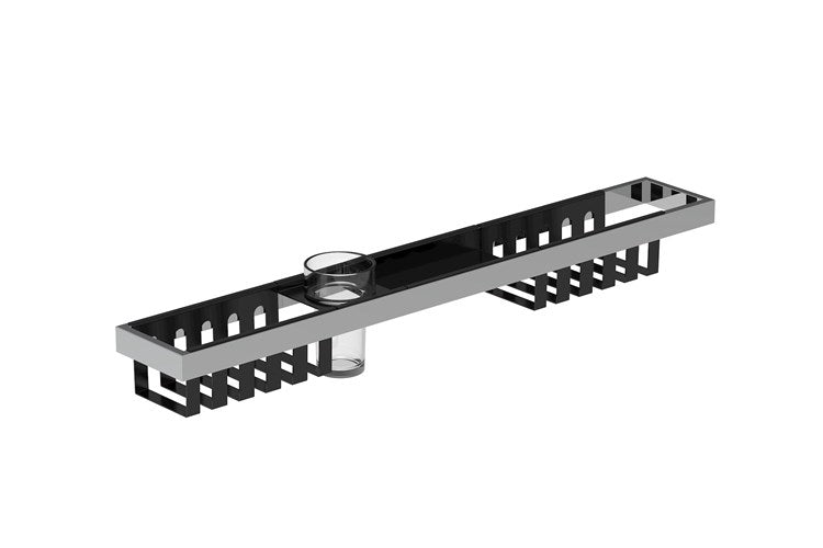 Empire Shower Shelf 800mm Gloss Black & Chrome