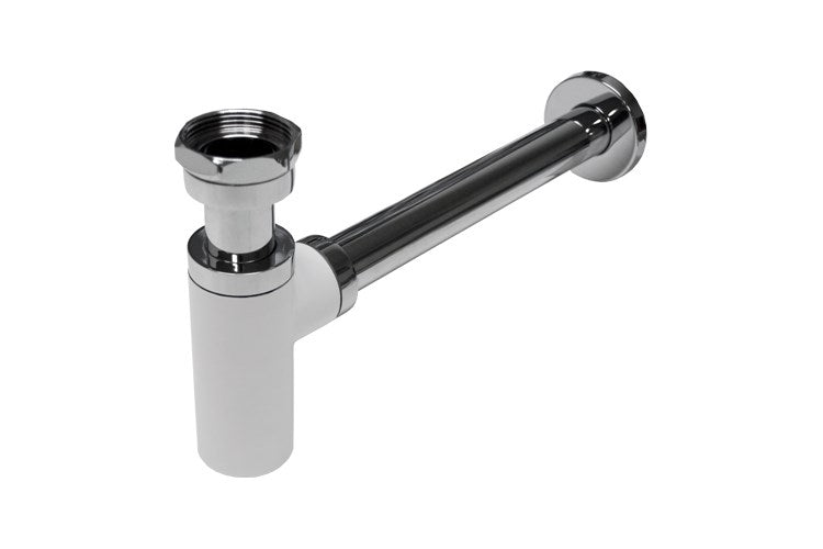 Subway Bottle Trap Matte White & Chrome