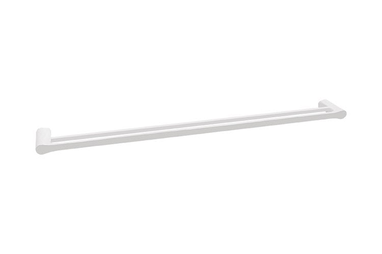 Manhattan Double Towel Rail 900mm Gloss White & Chrome