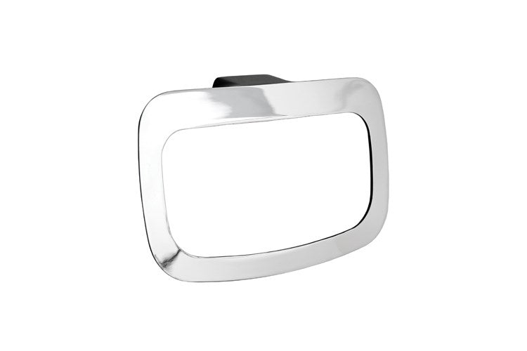 Manhattan Hand Towel Ring Matte Black & Chrome