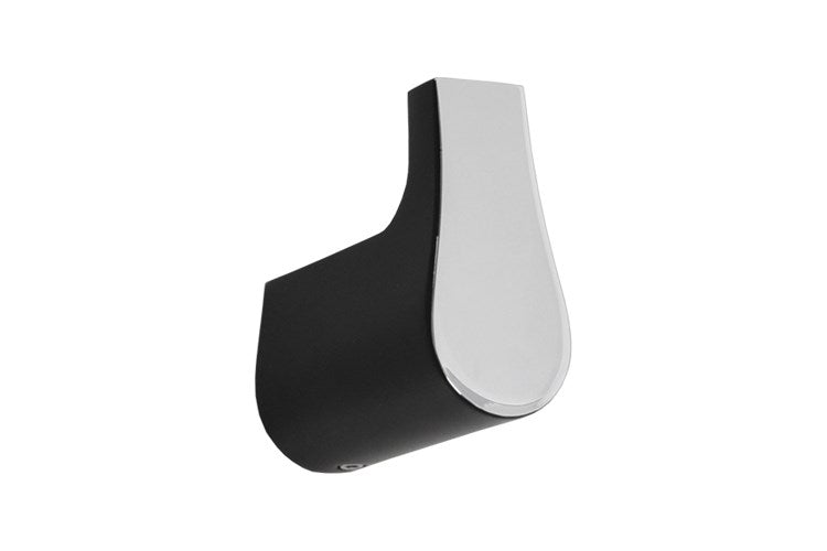 Manhattan Robe Hook Matte Black & Chrome