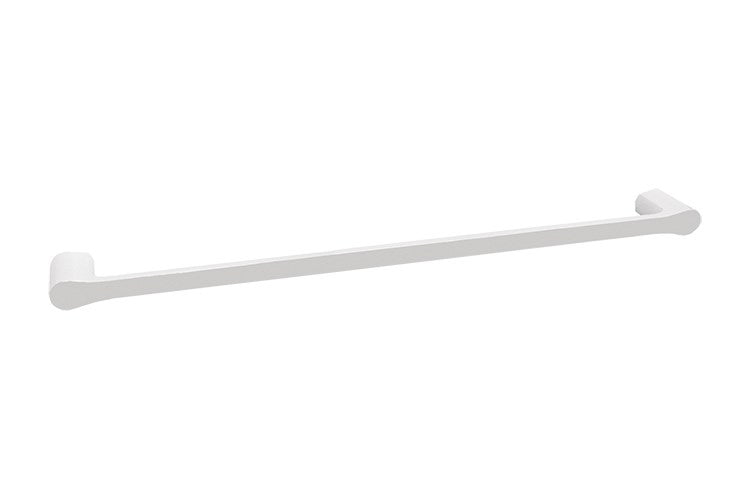 Manhattan Single Towel Rail 600mm Gloss White & Chrome