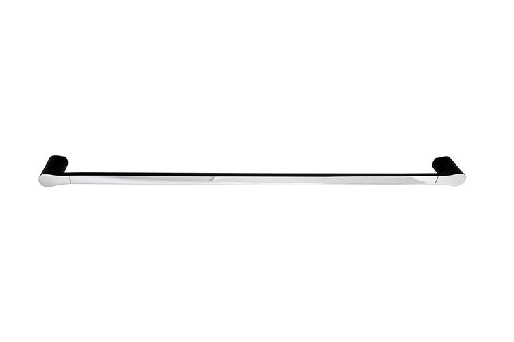 Manhattan Single Towel Rail 900mm Matte Black & Chrome