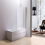 Fully Frameless - Over Bath - Every Day Double Swinging Bath Screen - 1000mm